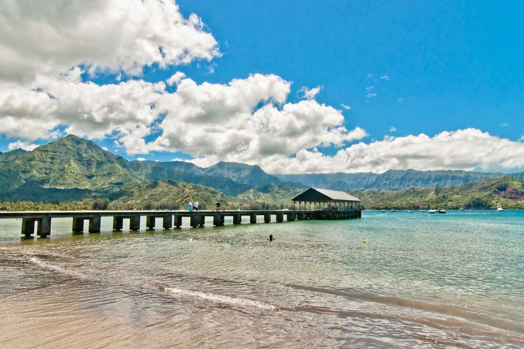 Hanalei Beach, one of the best beaches in Hawaii