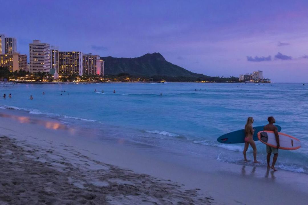Waikiki, one of the best beaches in Hawaii