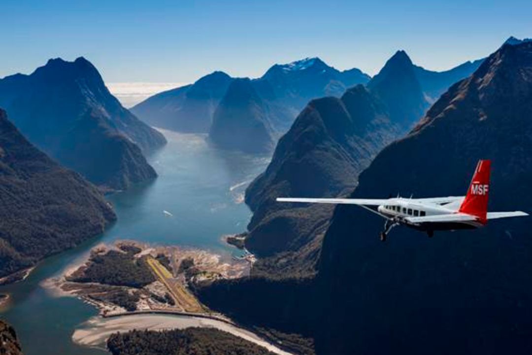 A scenic flight is one of the best things to do in Milford Sound